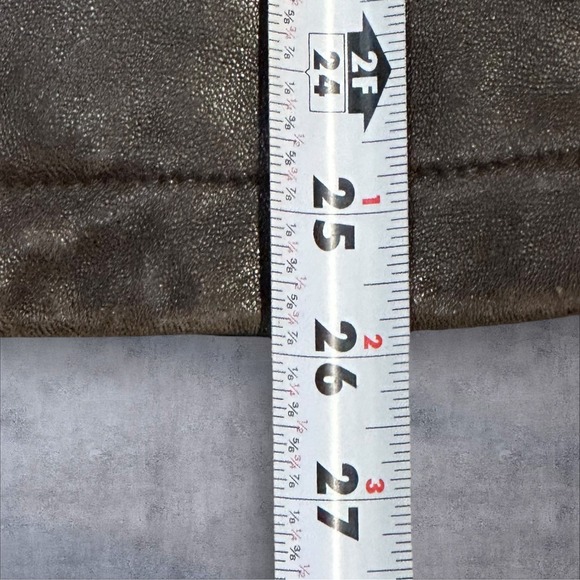 Nautica Genuine Leather Bomber Jacket Brown Size 42 Zip Front‎ Lined Classic - Picture 3 of 13